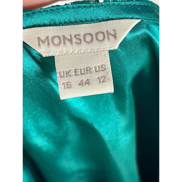 Monsoon Teal Lace Shift Dress, US 12 weddings, parties, or special occasions - Picture 5 of 6